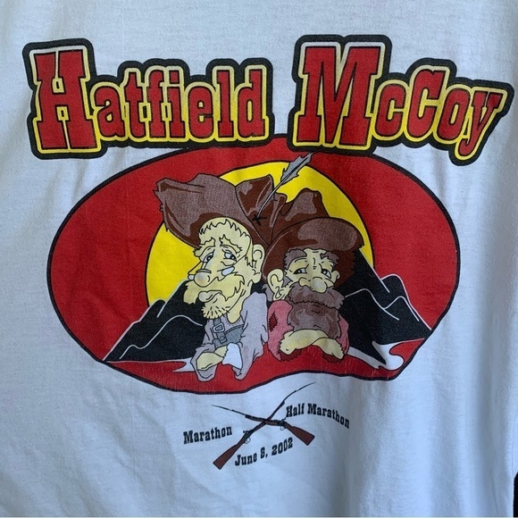 Vintage Hatfields Mccoys Tee Shirt Marathon June 8, 2002 - Picture 1 of 5